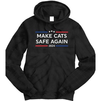 Make Cats Safe Again Funny 2024 Presidential Election Tie Dye Hoodie