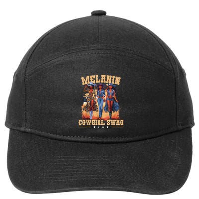Melanin Cowgirls Swag African Melanin Cowgirl Black History 7-Panel Snapback Hat