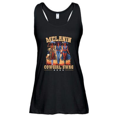 Melanin Cowgirls Swag African Melanin Cowgirl Black History Ladies Essential Flowy Tank