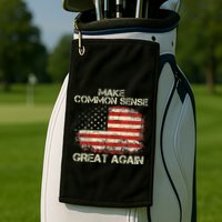Make Common Sense Great Again Golf Towel