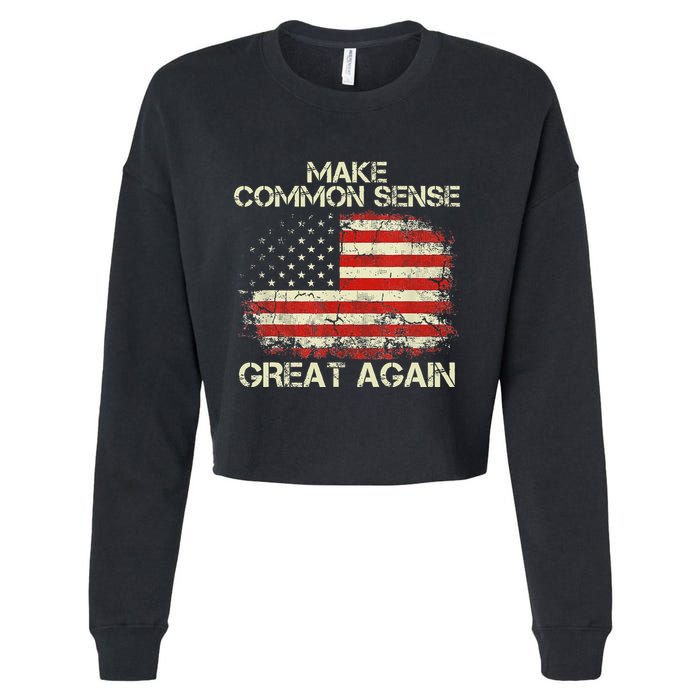 Make Common Sense Great Again Cropped Pullover Crew
