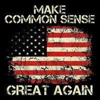 Make Common Sense Great Again Cropped Pullover Crew