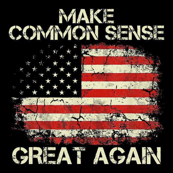 Make Common Sense Great Again Cropped Pullover Crew