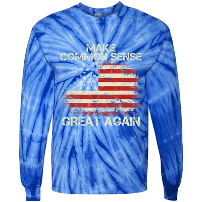 Make Common Sense Great Again Tie-Dye Long Sleeve Shirt