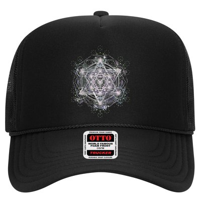 Metatron Cube Sacred Geometry Spiritual Yoga Trucker Hat