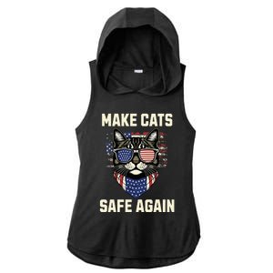 Make Cats Safe Again Ladies PosiCharge Tri-Blend Wicking Draft Hoodie Tank