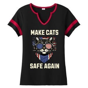 Make Cats Safe Again Ladies Halftime Notch Neck Tee