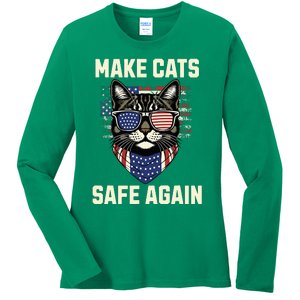 Make Cats Safe Again Ladies Long Sleeve Shirt