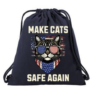 Make Cats Safe Again Drawstring Bag