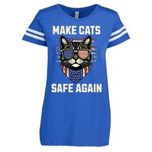 Make Cats Safe Again Enza Ladies Jersey Football T-Shirt