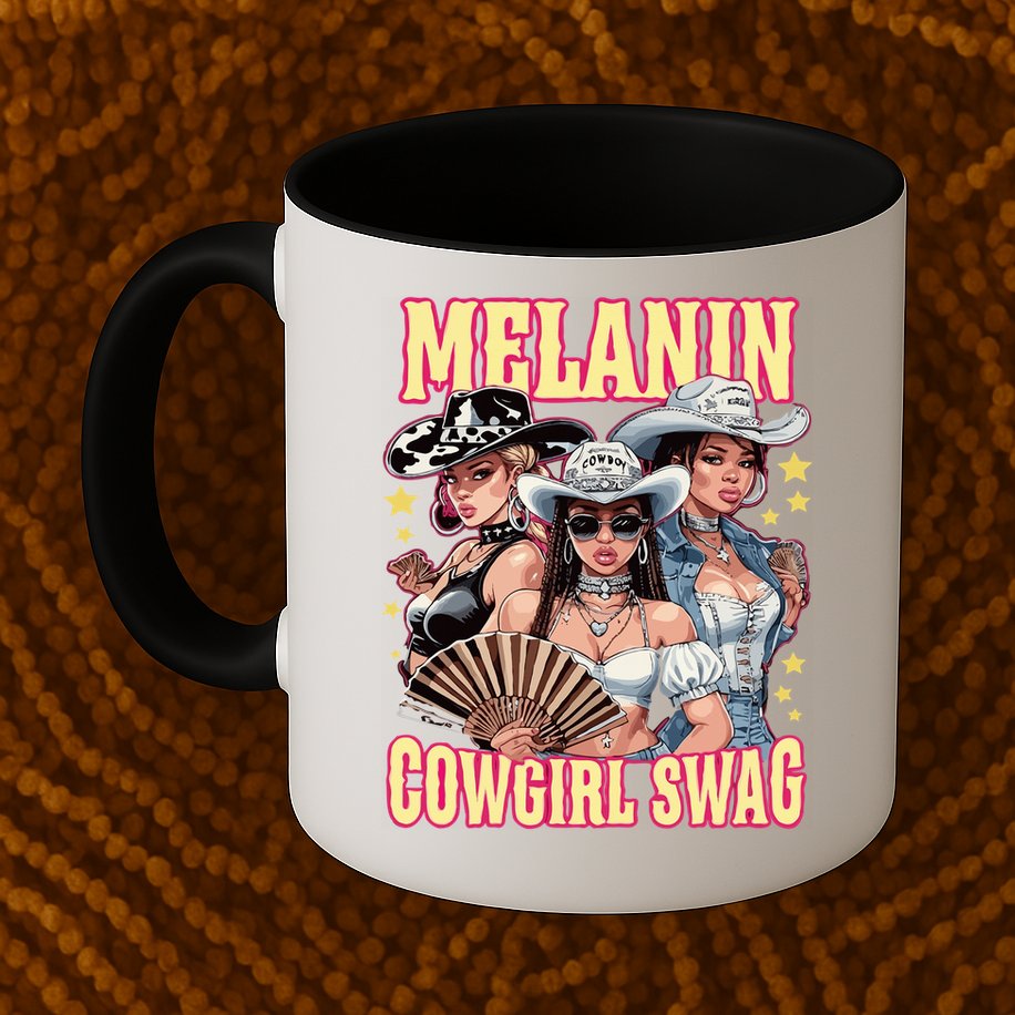 Melanin Cowgirl Swag Black History African Girl Mug