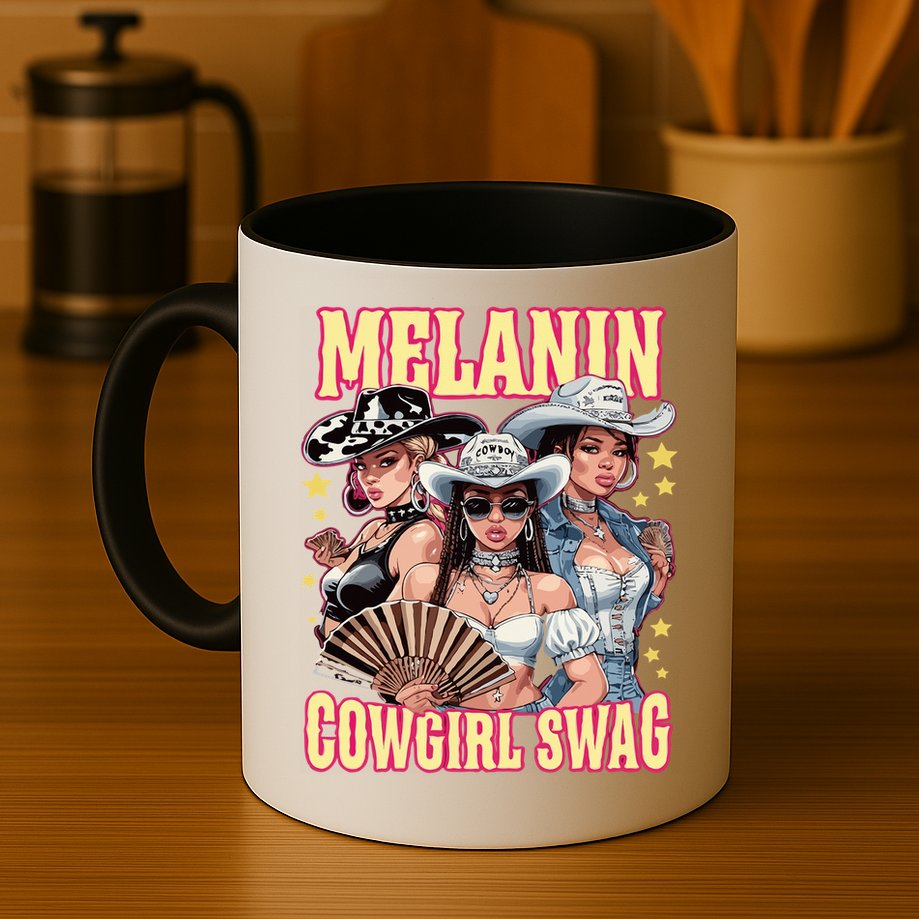 Melanin Cowgirl Swag Black History African Girl Mug