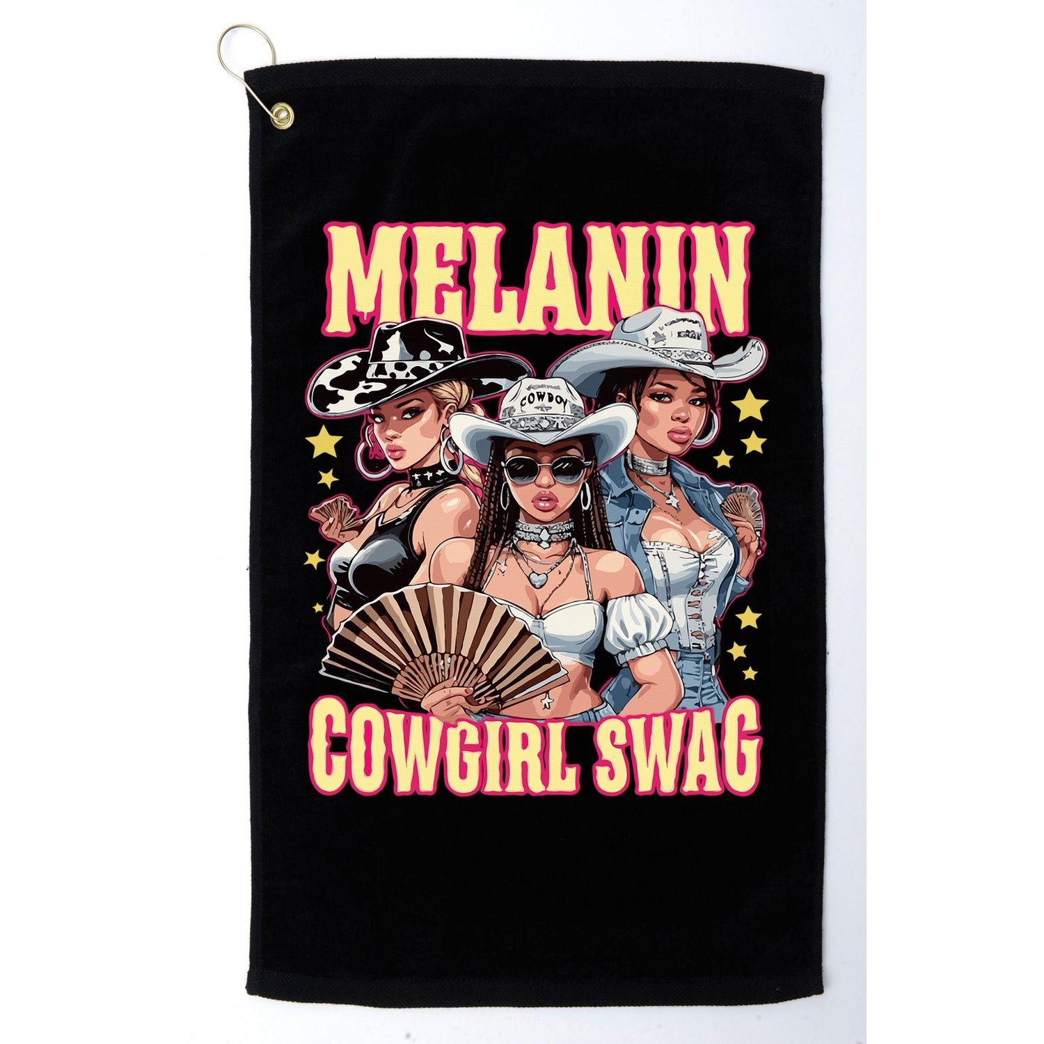 Melanin Cowgirl Swag Black History African Girl Golf Towel