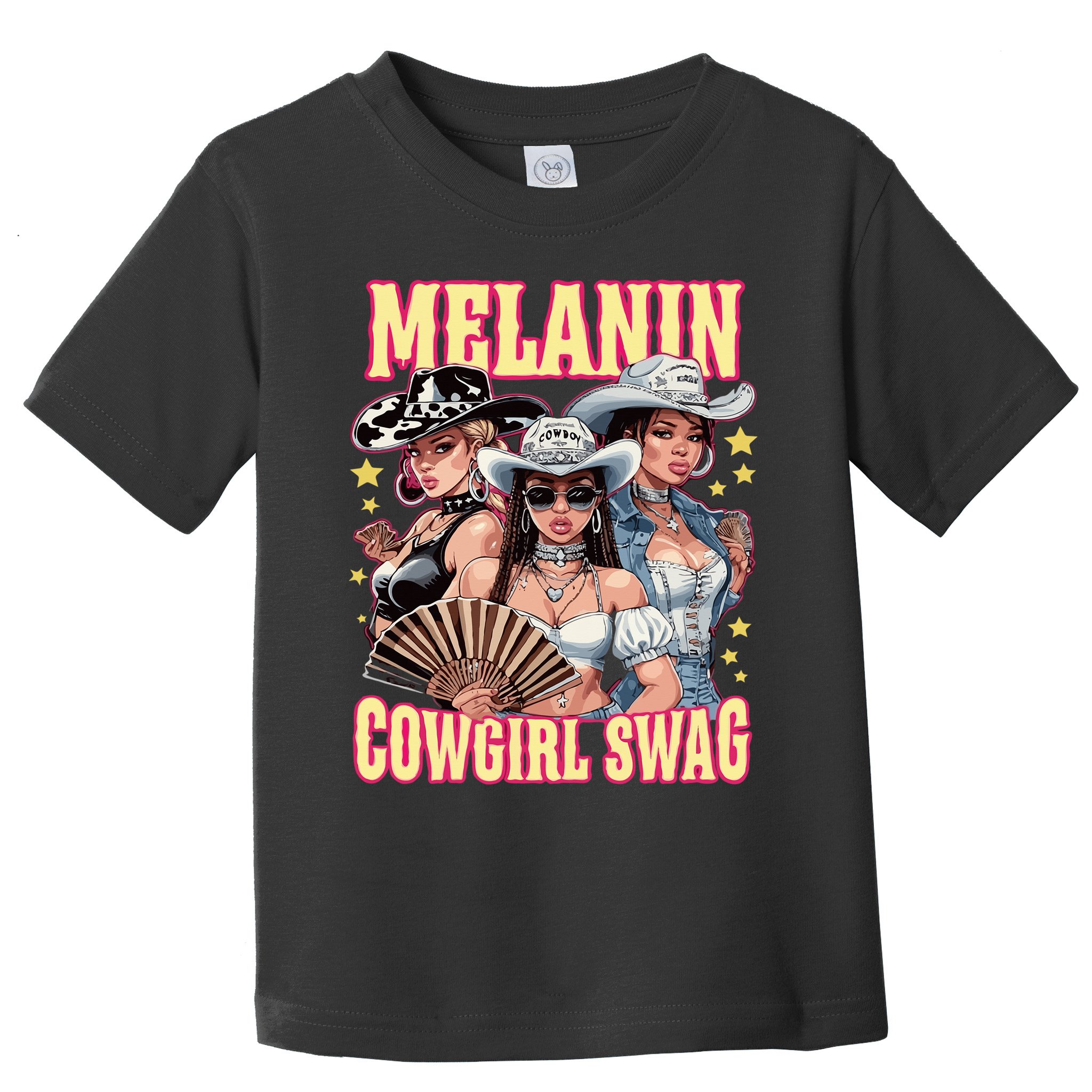 Melanin Cowgirl Swag Black History African Girl Toddler T-Shirt