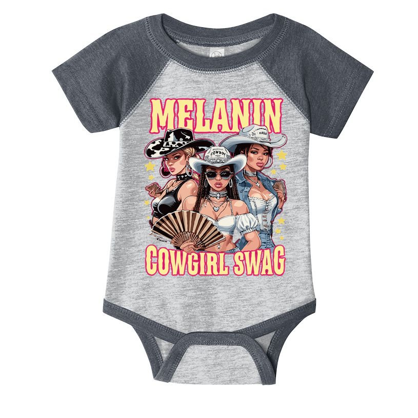Melanin Cowgirl Swag Black History African Girl Infant Baby Jersey Bodysuit
