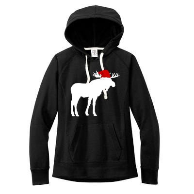 Moose Christmas Sweater Funny Animal Cool Gift Jumper Gift Women's Fleece Hoodie