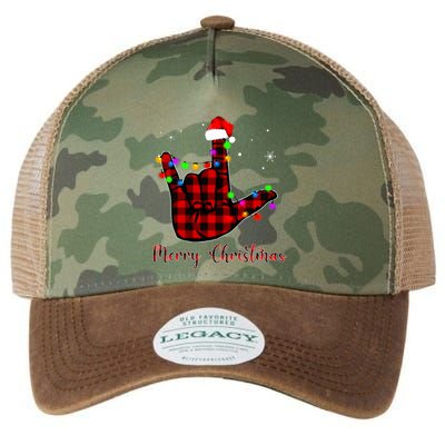 Merry Christmas Sign Language Asl Santa Hat Legacy Tie Dye Trucker Hat