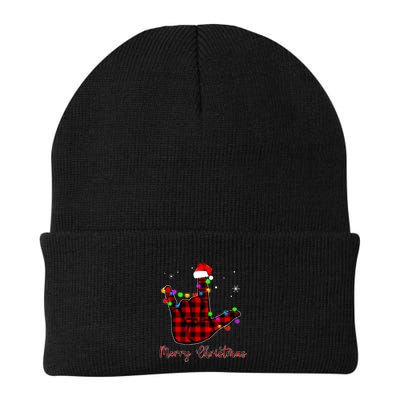 Merry Christmas Sign Language Asl Santa Hat Knit Cap Winter Beanie