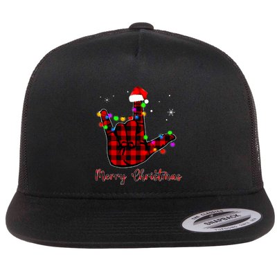Merry Christmas Sign Language Asl Santa Hat Flatbill Hat