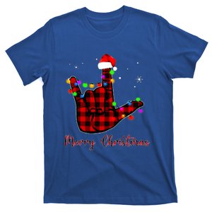 Merry Christmas Sign Language Asl Santa Hat T-Shirt