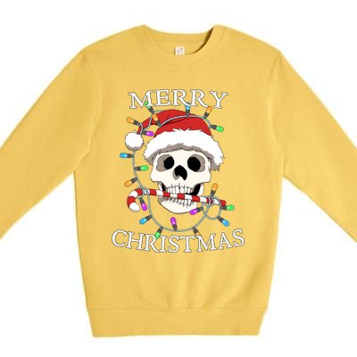 Merry Christmas Skull Skeleton Premium Crewneck Sweatshirt