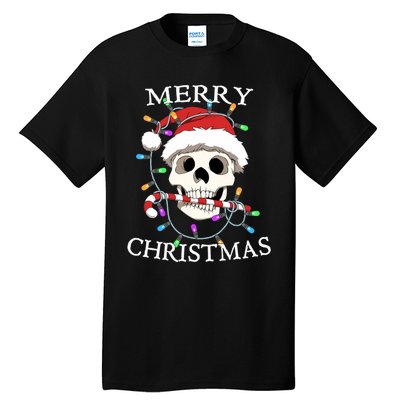 Merry Christmas Skull Skeleton Tall T-Shirt