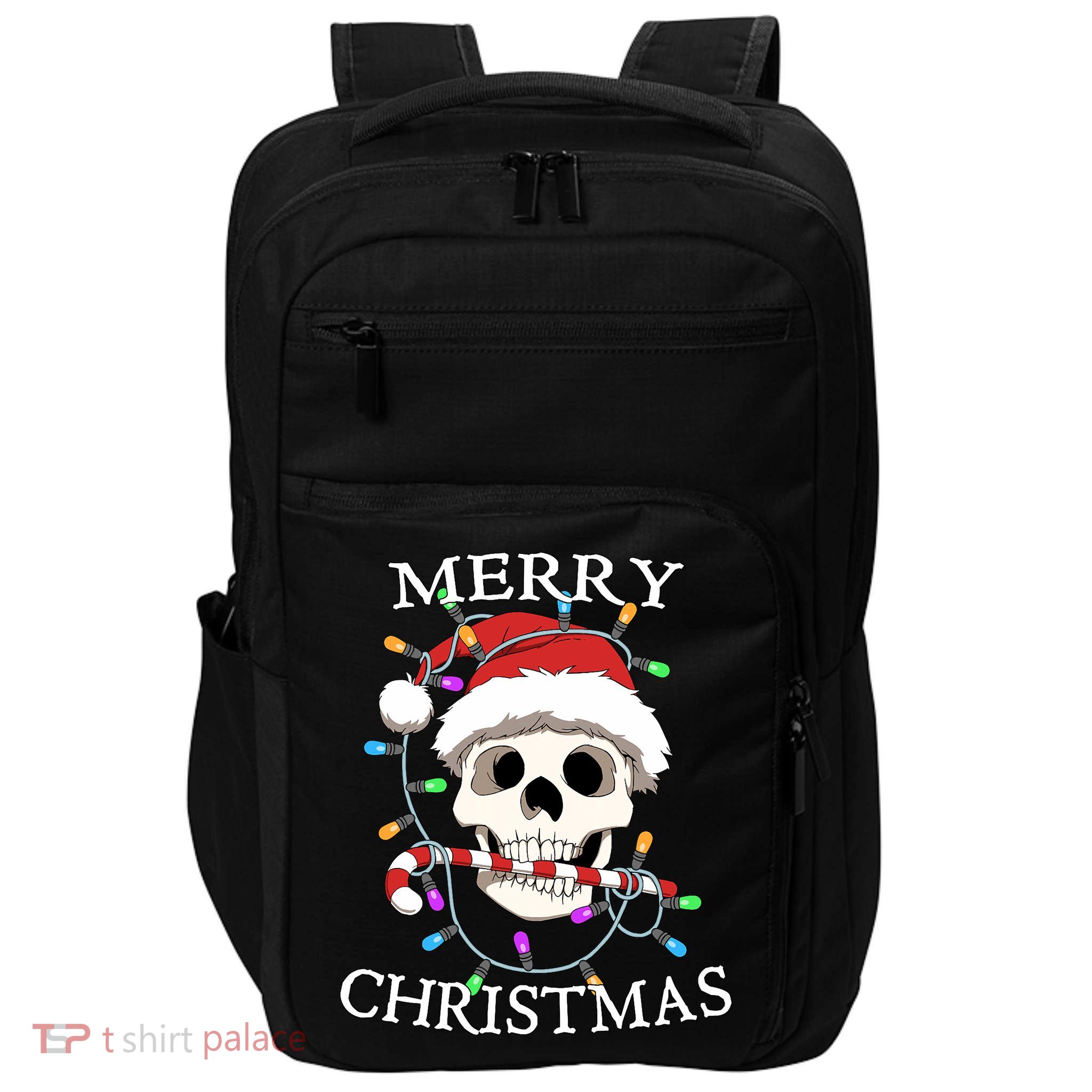 Merry Christmas Skull Skeleton Impact Tech Backpack