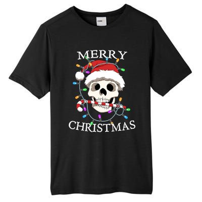 Merry Christmas Skull Skeleton Tall Fusion ChromaSoft Performance T-Shirt