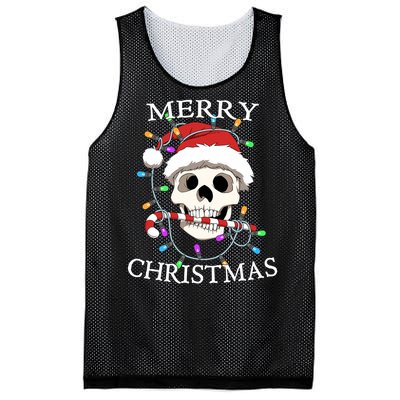 Merry Christmas Skull Skeleton Mesh Reversible Basketball Jersey Tank