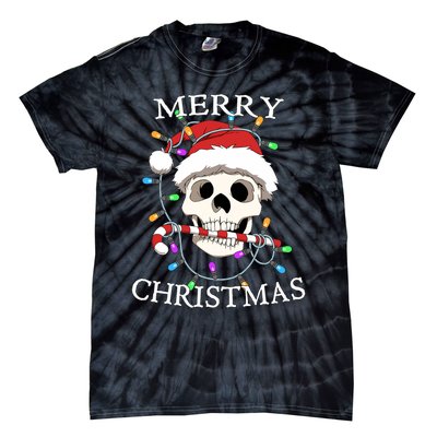 Merry Christmas Skull Skeleton Tie-Dye T-Shirt