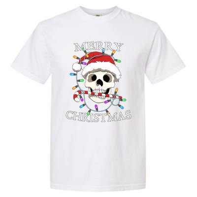 Merry Christmas Skull Skeleton Garment-Dyed Heavyweight T-Shirt