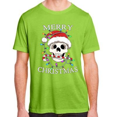 Merry Christmas Skull Skeleton Adult ChromaSoft Performance T-Shirt