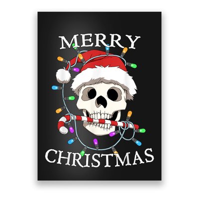 Merry Christmas Skull Skeleton Poster