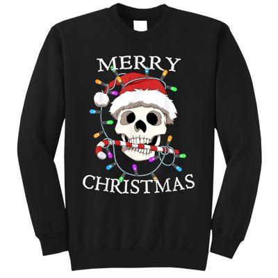 Merry Christmas Skull Skeleton Tall Sweatshirt