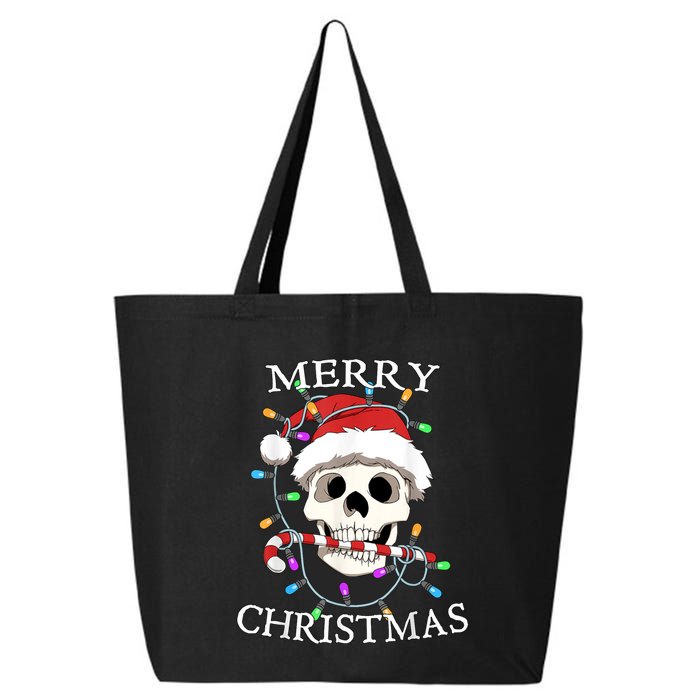 Merry Christmas Skull Skeleton 25L Jumbo Tote