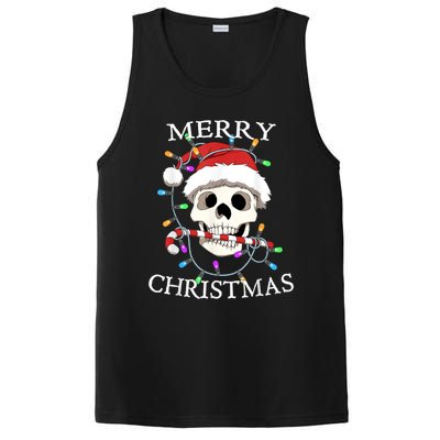 Merry Christmas Skull Skeleton PosiCharge Competitor Tank