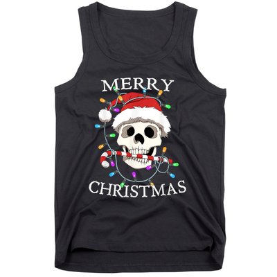 Merry Christmas Skull Skeleton Tank Top