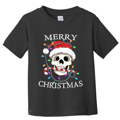Merry Christmas Skull Skeleton Toddler T-Shirt