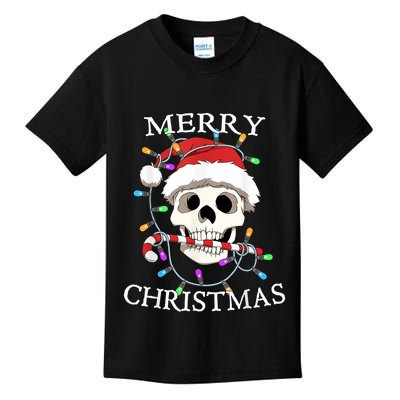 Merry Christmas Skull Skeleton Kids T-Shirt
