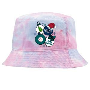 Merry Christmas Seattle Baseball Est 1977 Tie-Dyed Bucket Hat