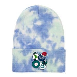 Merry Christmas Seattle Baseball Est 1977 Tie Dye 12in Knit Beanie