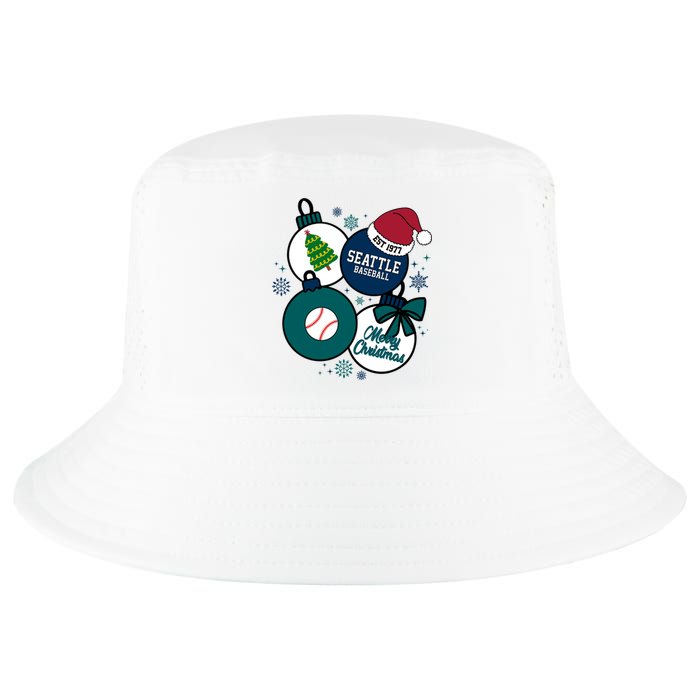 Merry Christmas Seattle Baseball Est 1977 Cool Comfort Performance Bucket Hat