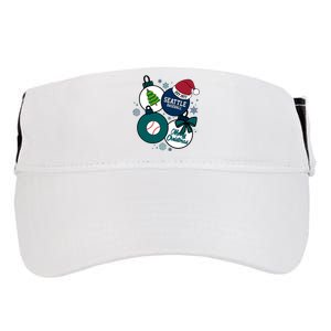 Merry Christmas Seattle Baseball Est 1977 Adult Drive Performance Visor