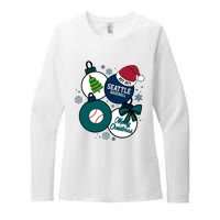 Merry Christmas Seattle Baseball Est 1977 Womens CVC Long Sleeve Shirt