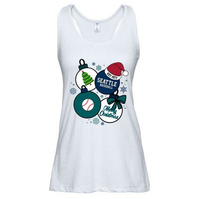 Merry Christmas Seattle Baseball Est 1977 Ladies Essential Flowy Tank