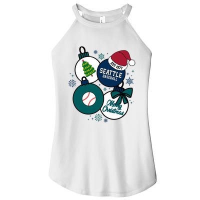 Merry Christmas Seattle Baseball Est 1977 Women's Perfect Tri Rocker Tank