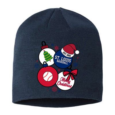 Merry Christmas St Louis Baseball Est 1882 Sustainable Beanie