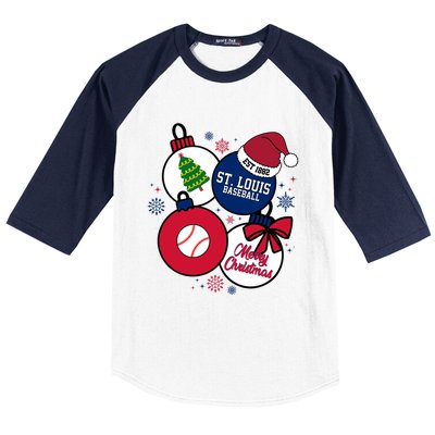 Merry Christmas St Louis Baseball Est 1882 Baseball Sleeve Shirt