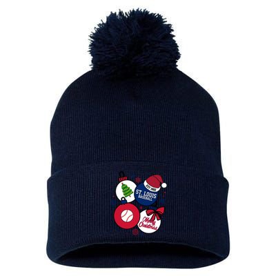 Merry Christmas St Louis Baseball Est 1882 Pom Pom 12in Knit Beanie