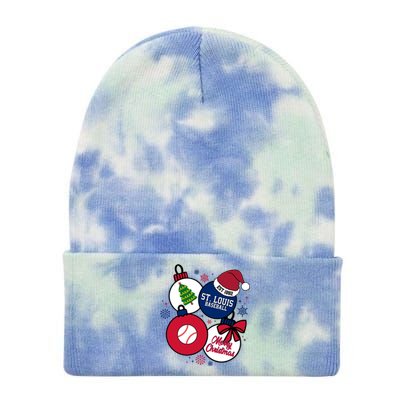 Merry Christmas St Louis Baseball Est 1882 Tie Dye 12in Knit Beanie